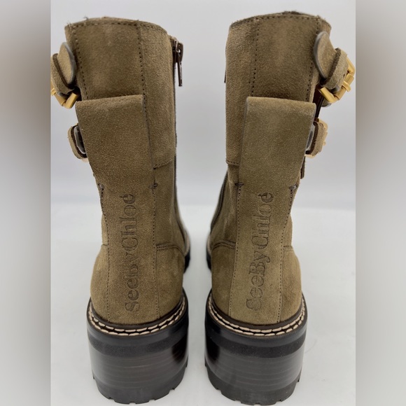 See by Chloé Mallory Suede Combat Boots - Picture 5 of 13